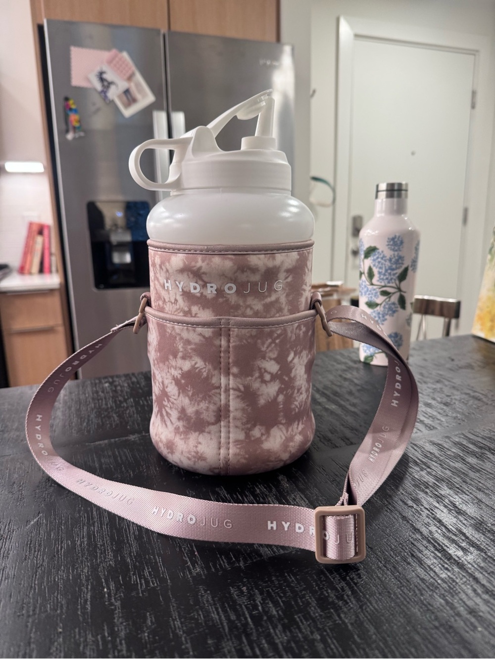 HydroJug Mauve Pink Tie-Dye Crossbody Bottle Sleeve